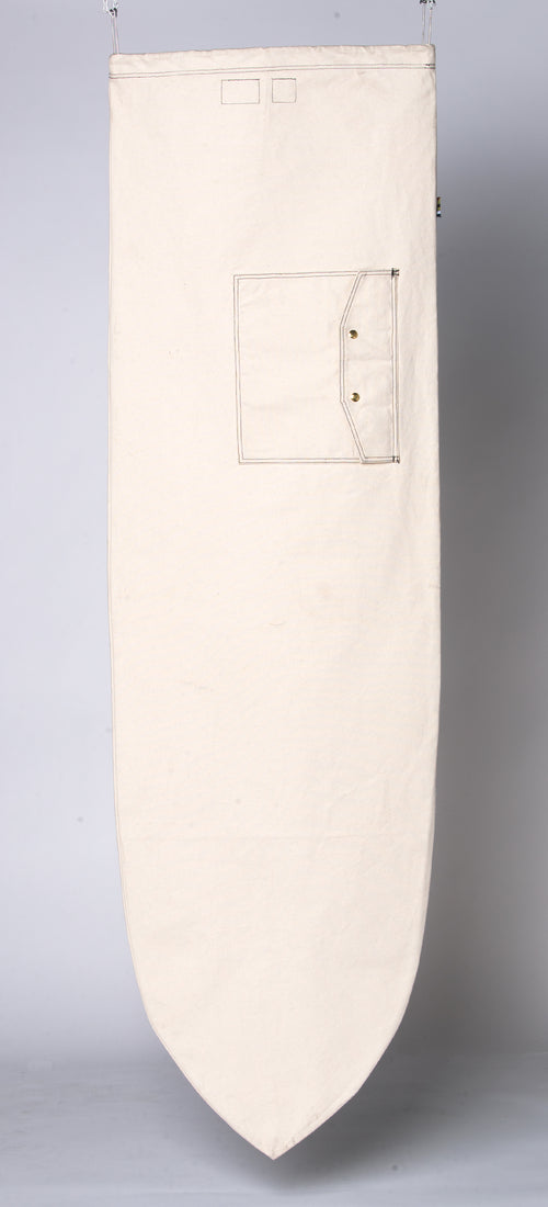 ola canvas bonzer board bag off white - back