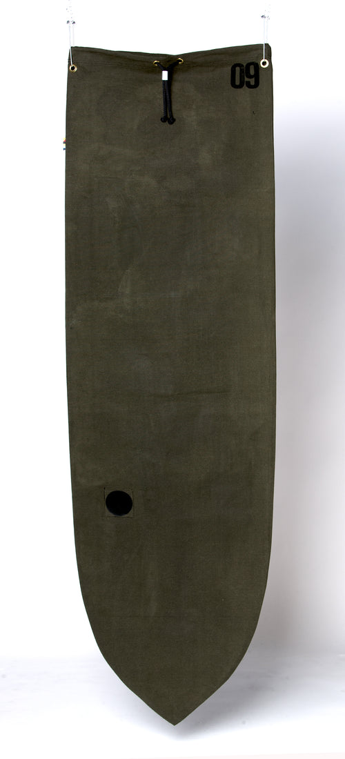 ola canvas bonzer surfboard board bag military green