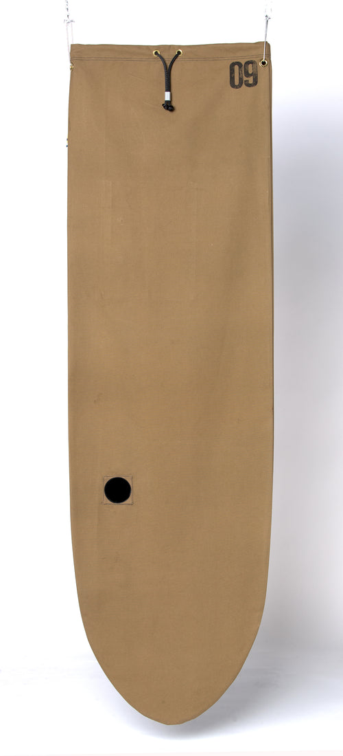 ola canvas round nose surfboard board bag khaki brown