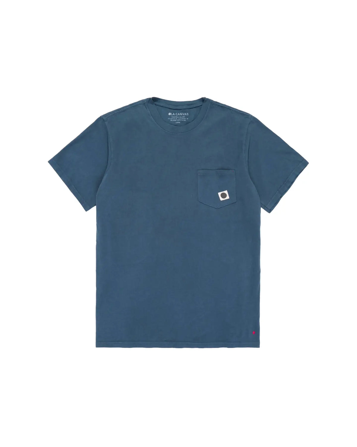 ola canvas blackball flag pocket tee stee blue