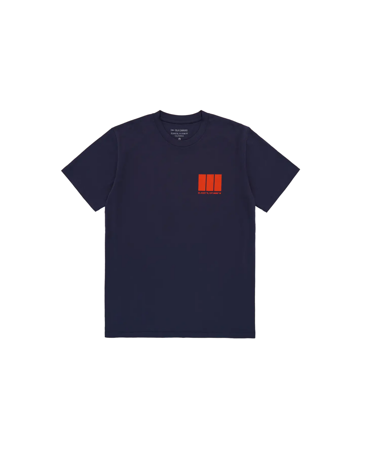 ola canvas oahu channel tee navy