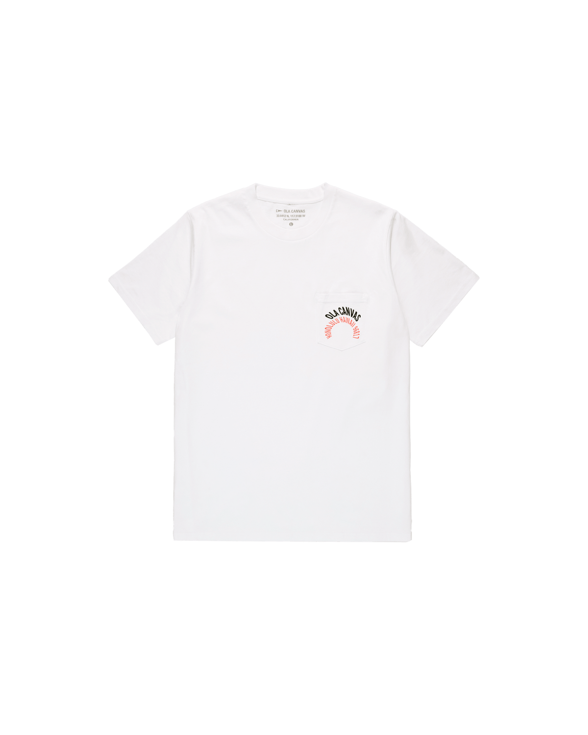 ola canvas frontside pocket tee white