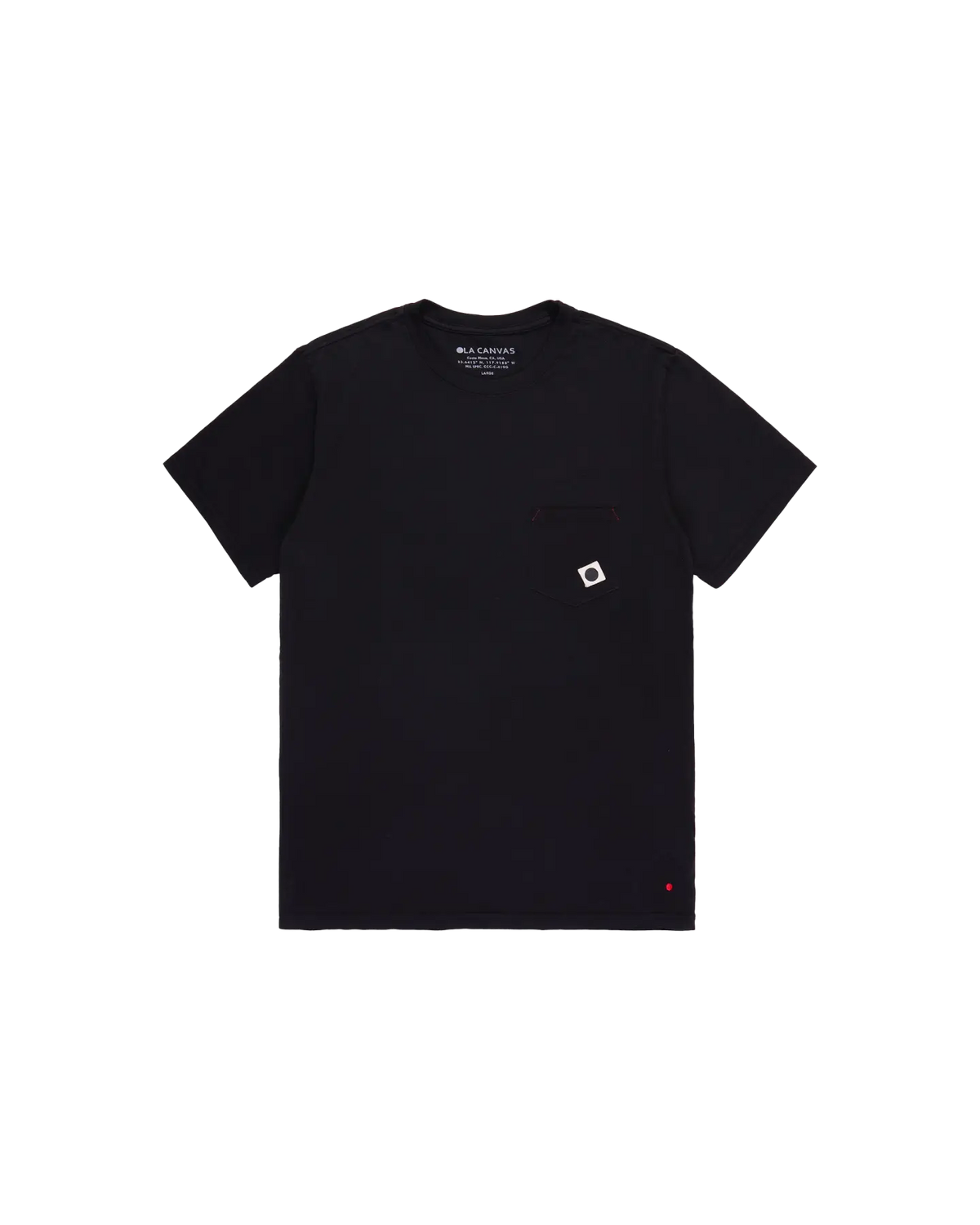 ola canvas blackball flag pocket tee color black