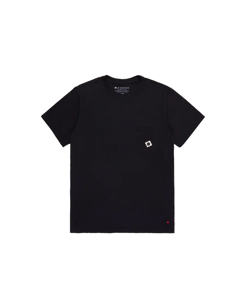 ola canvas blackball flag pocket tee color black