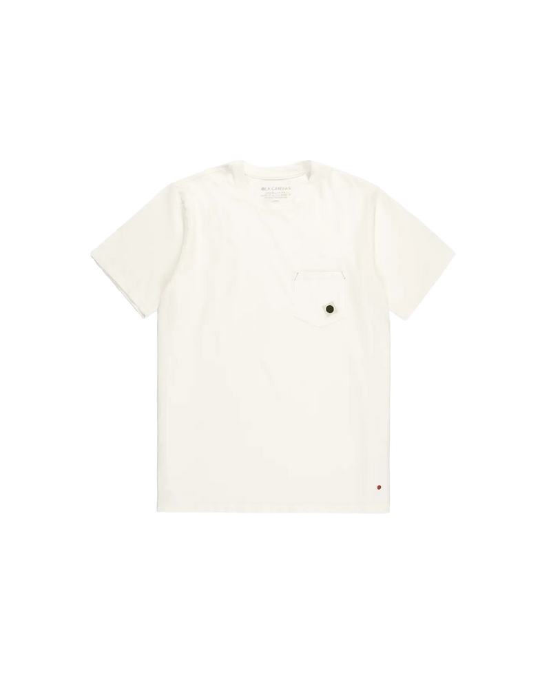 ola canvas blackball flag pocket tee color off white