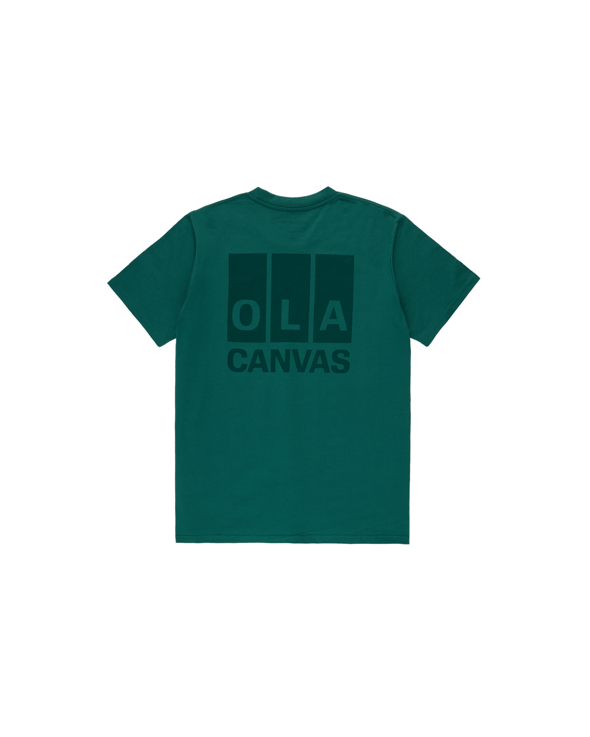 ola canvas channel tee emerald back