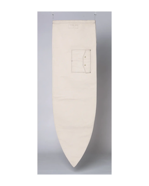 ola canvas shortboard board bag off white - back