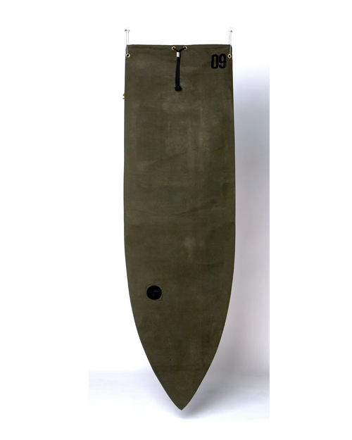 ola canvas shortboard board bag surf military green