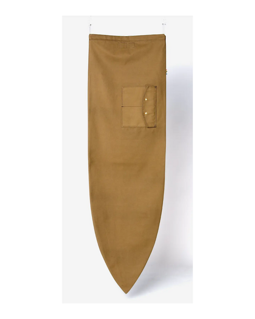 ola canvas shortboard board bag ranger brown - back