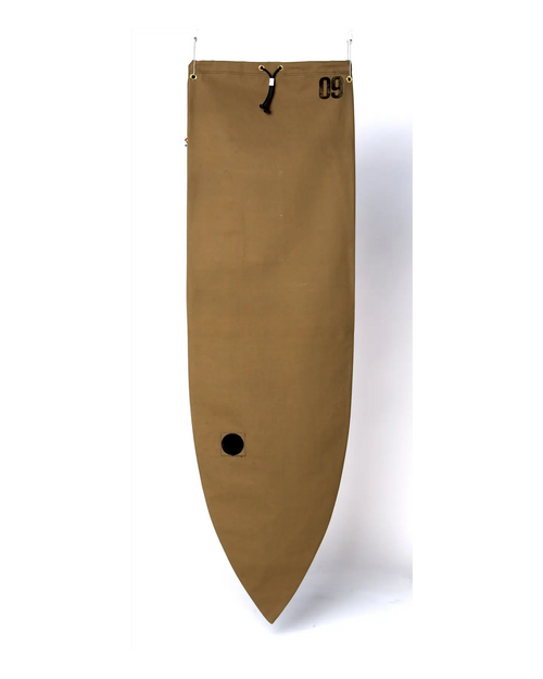 ola canvas shortboard board bag surf ranger brown
