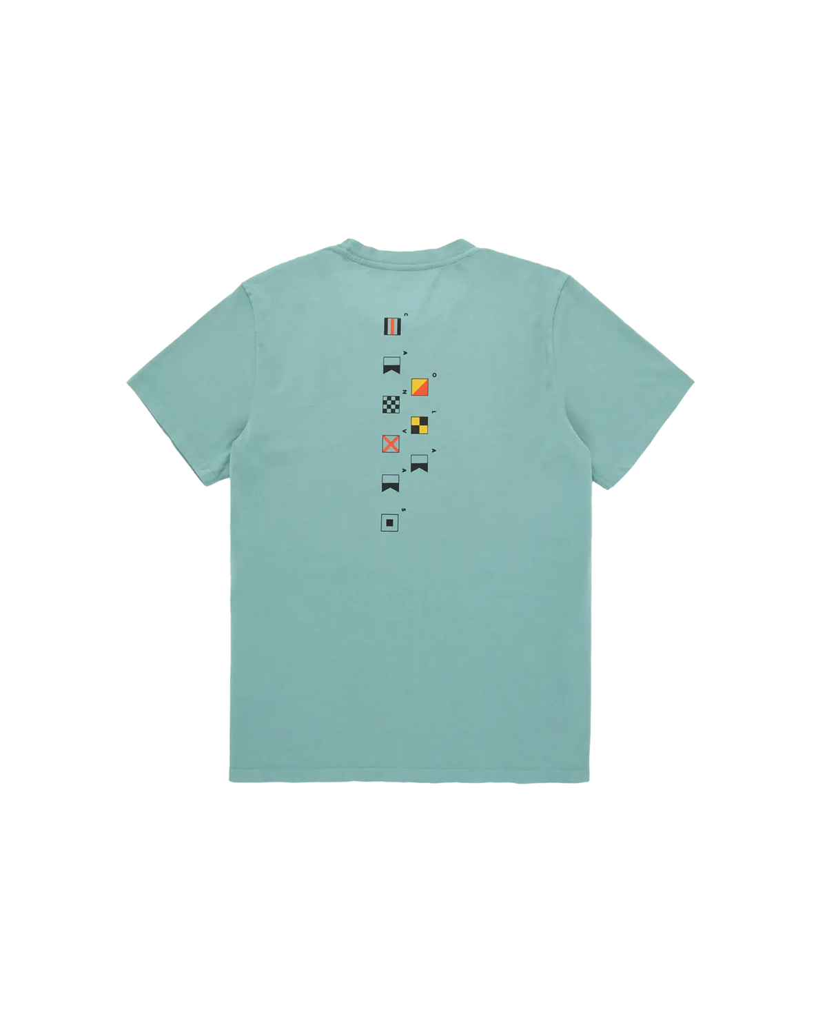 ola canvas signal flag tee aquatic blue back