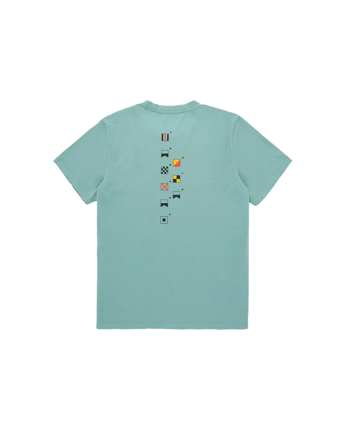 ola canvas signal flag tee aquatic blue back