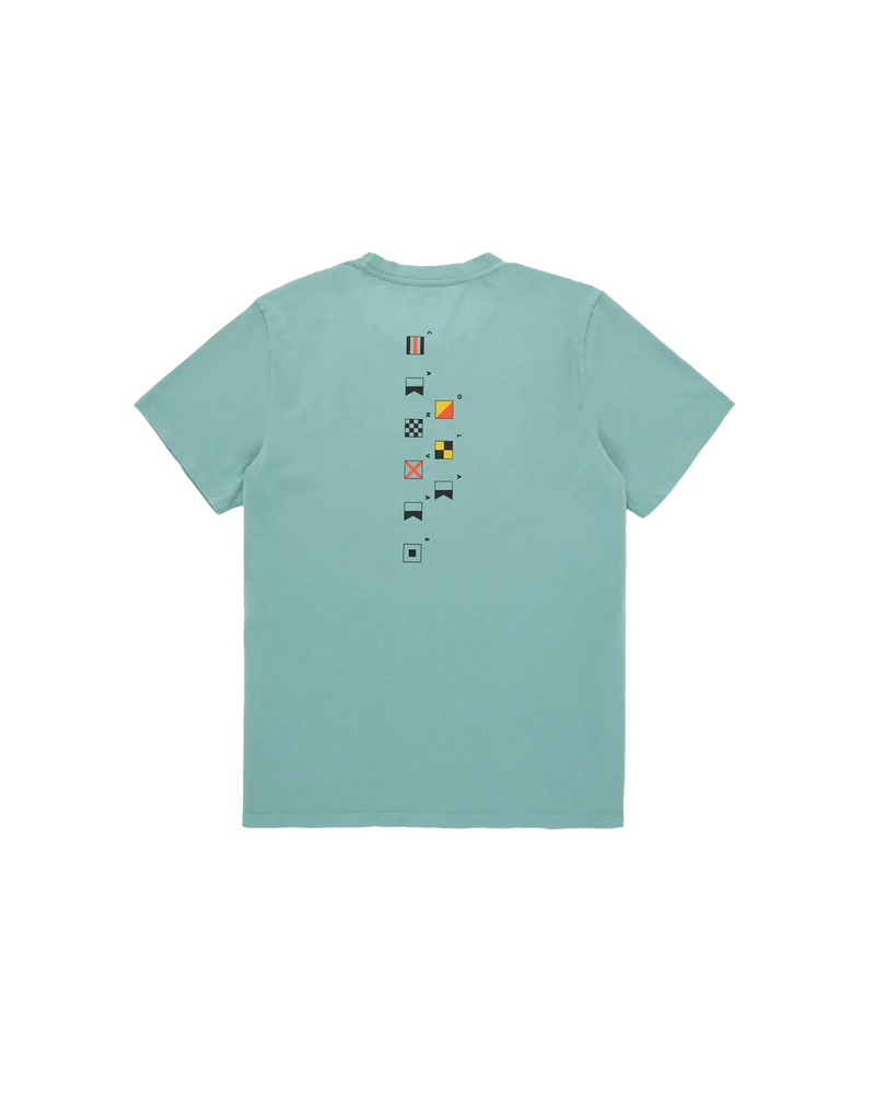 ola canvas signal flag tee aquatic blue back