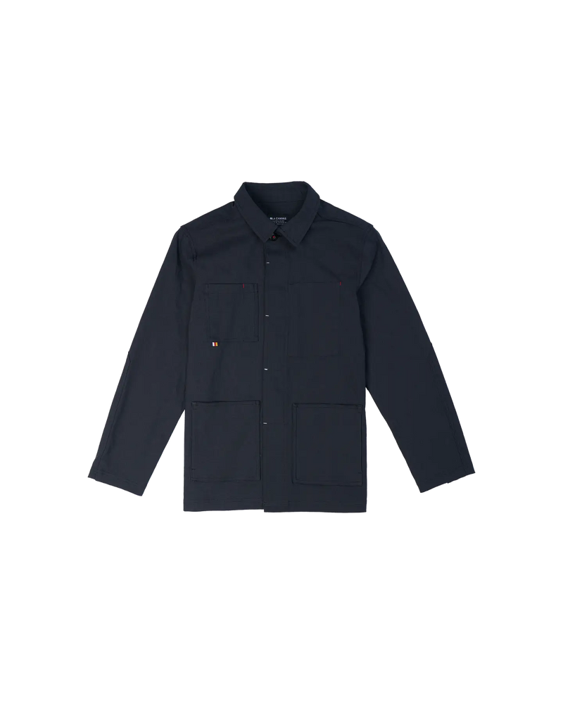 ola canvas utility jacket01 black luxury chore coat