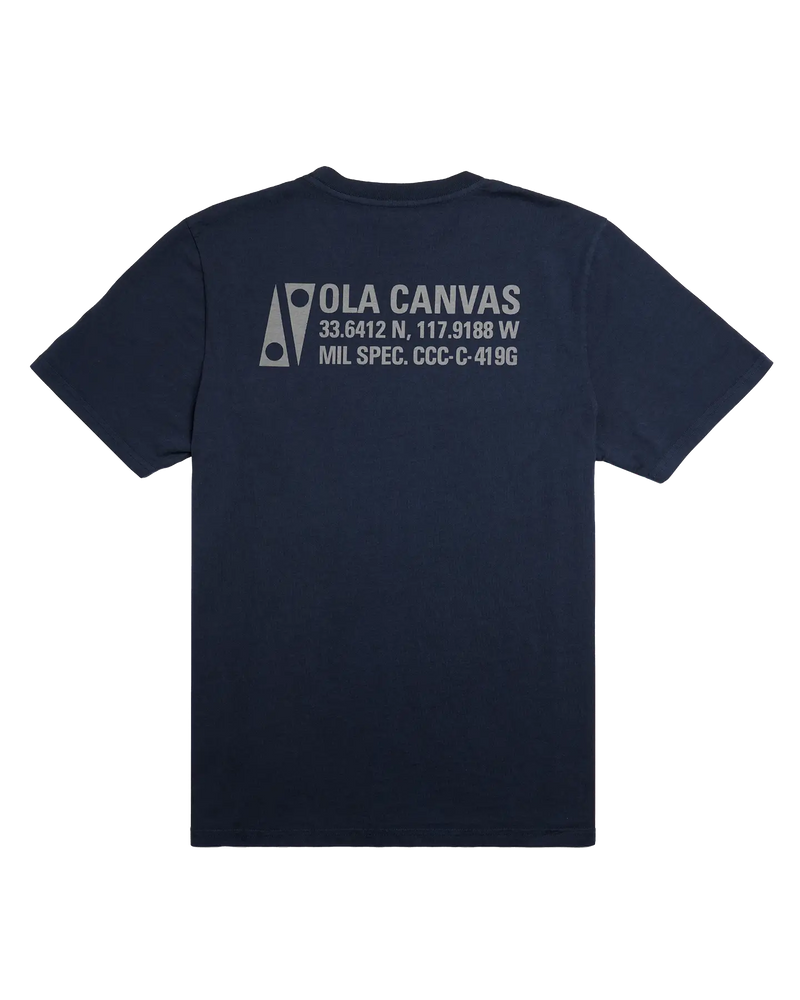 ola canvas palace ave luxury surf tee navy