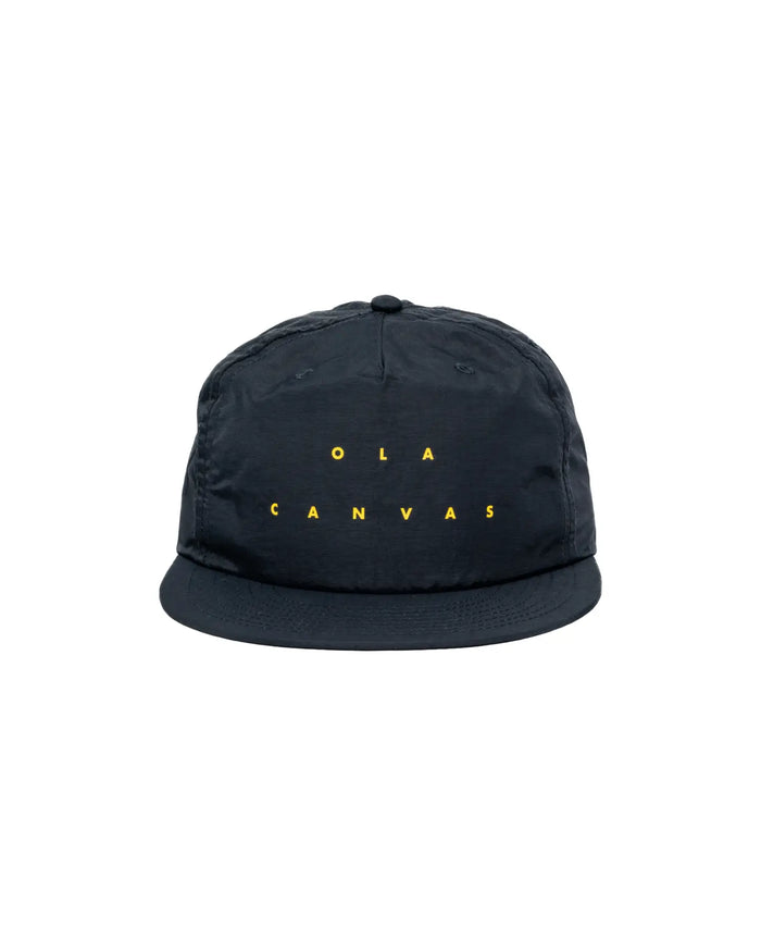 ola canvas type font surf hat navy