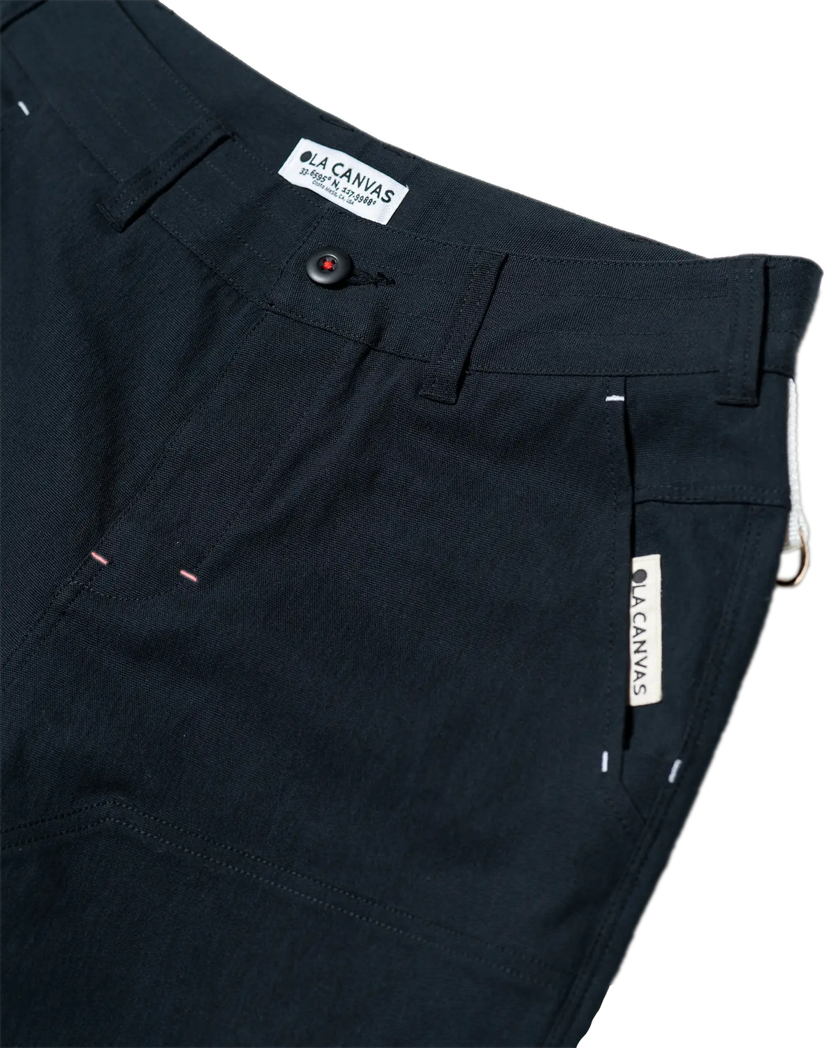 ola canvas luxury workwear utility pant black