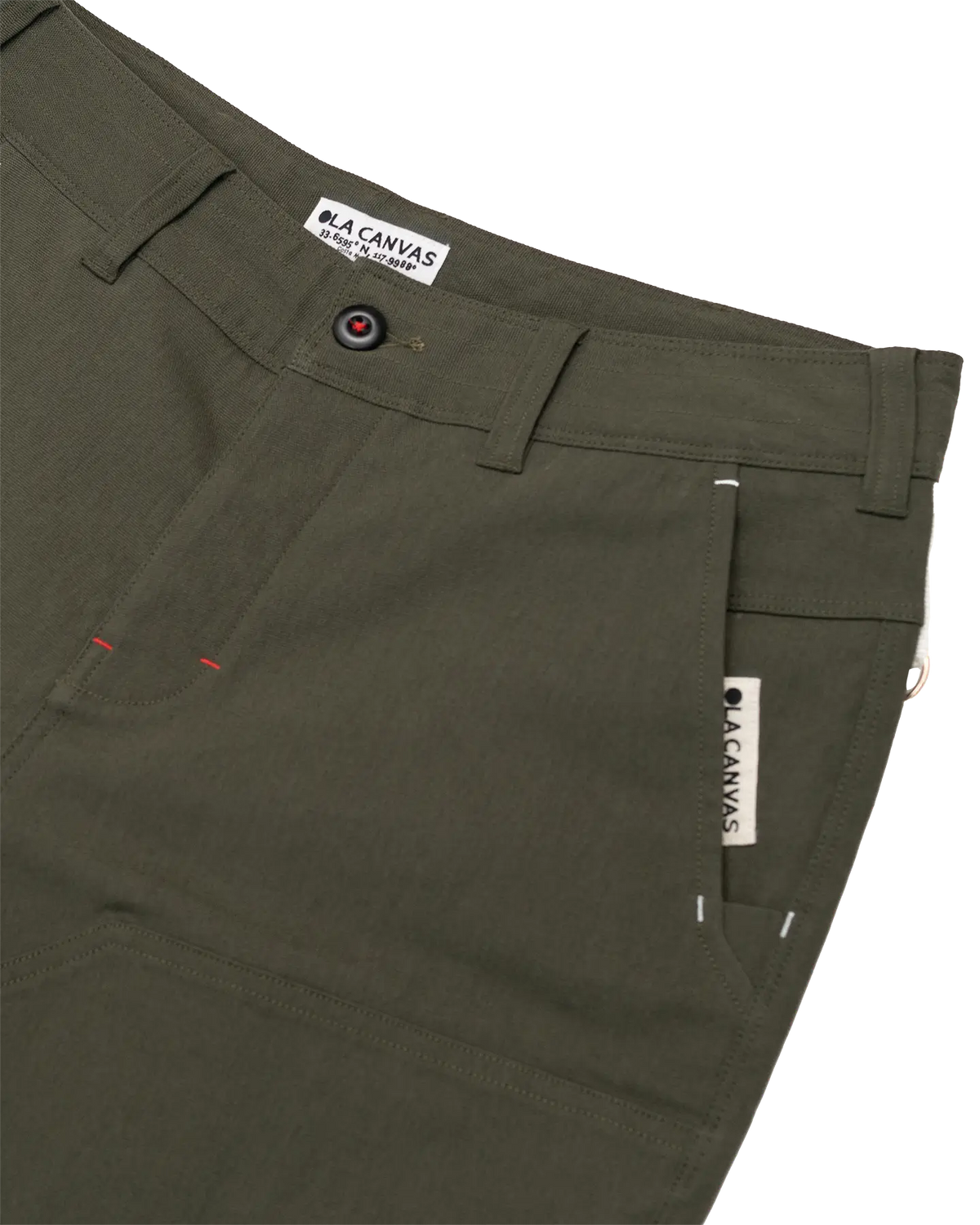 ola canvas luxury workwear utility pant cargo khaki