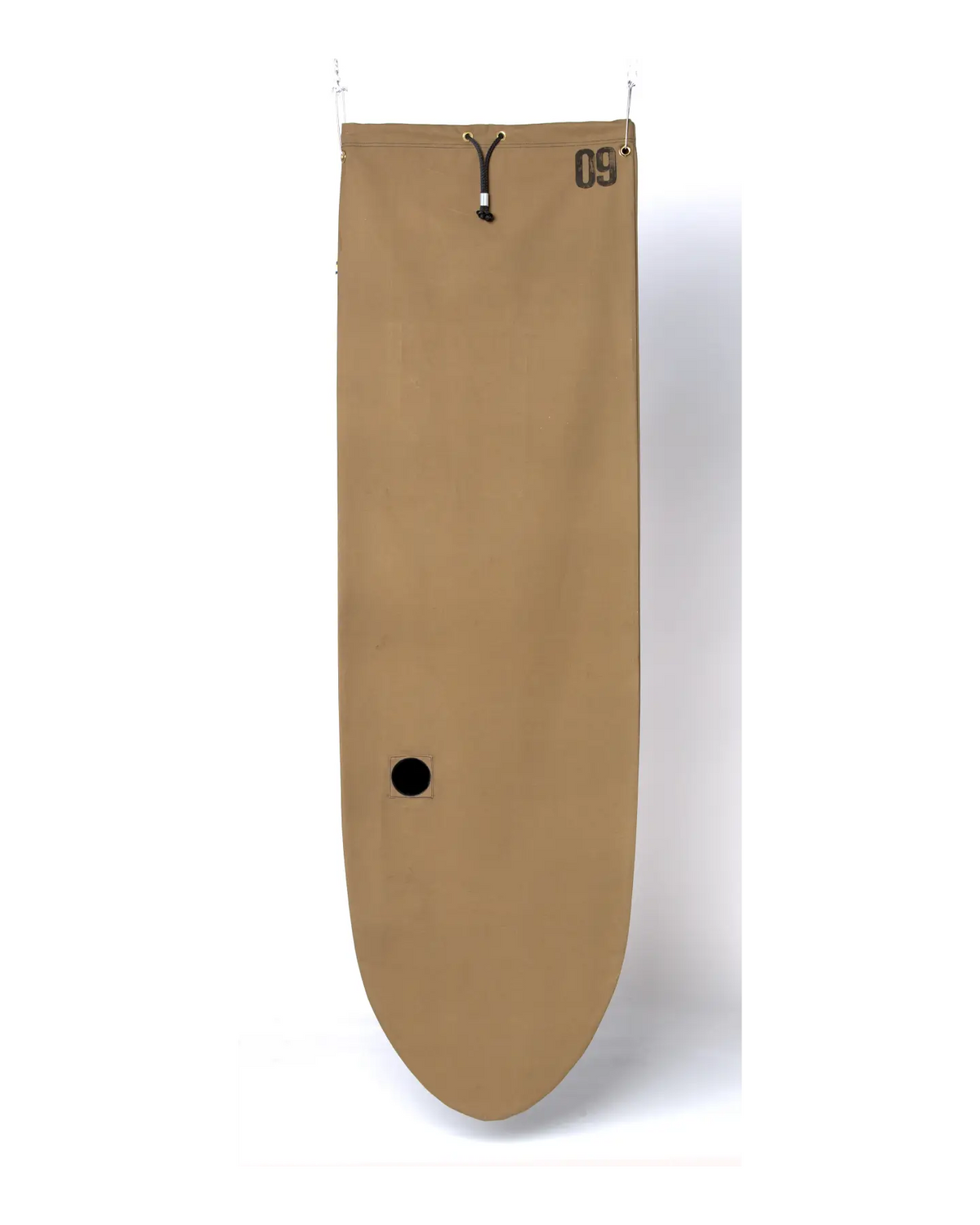 ola canvas round nose surfboard board bag ranger brown