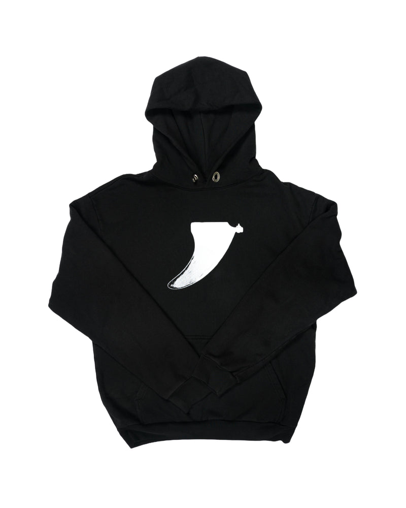 ola canvas single fin hoodie black