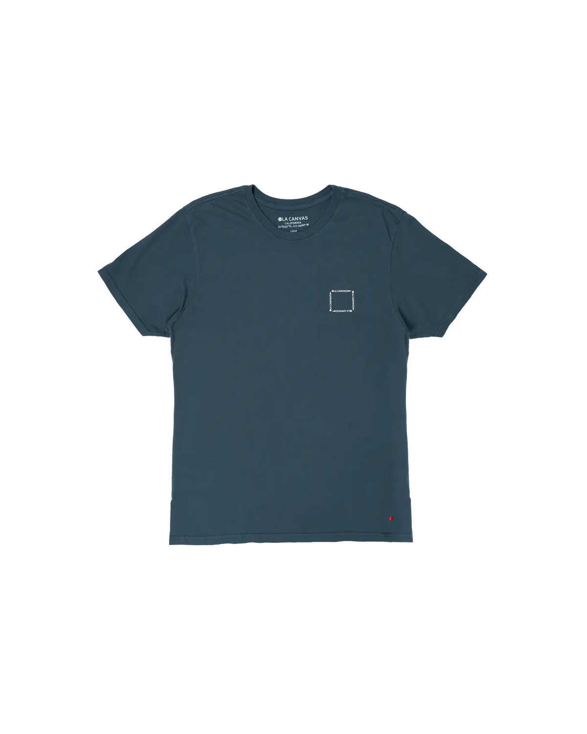 ola canvas single fin tee steel blue front