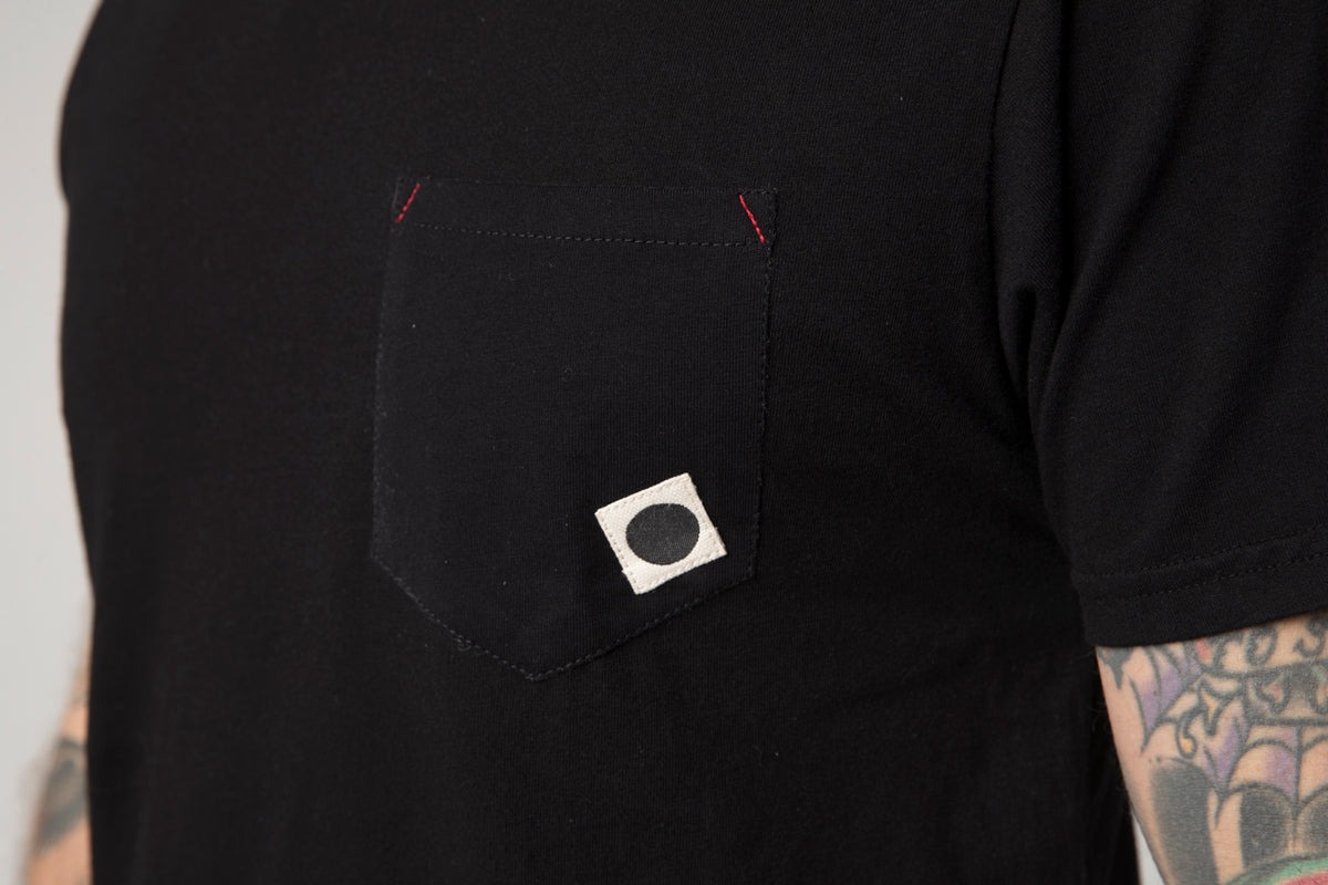 ola canvas blackball pocket tee detail