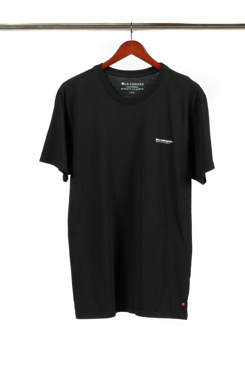 ola canvas ray bay tee black