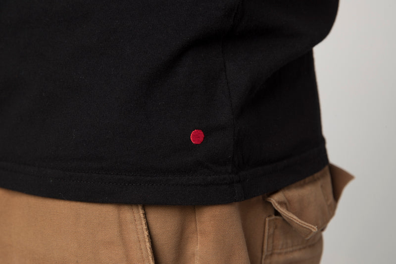 ola canvas red embroidered dot