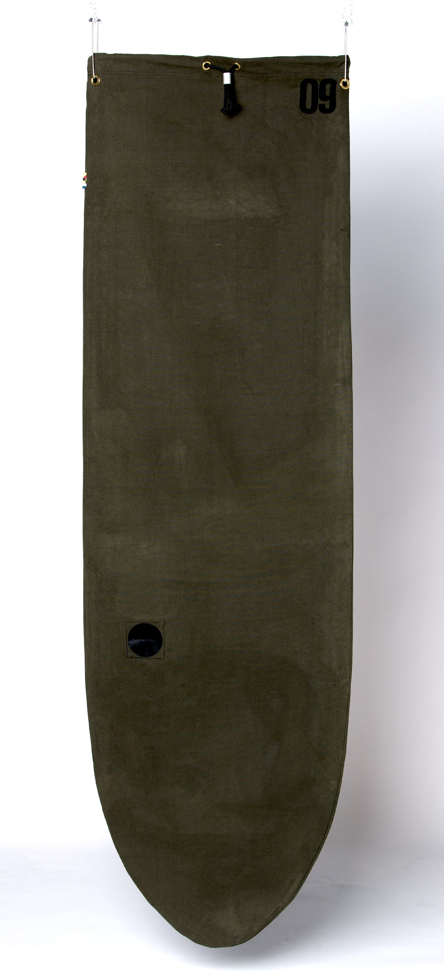 ola canvas round nose surfboard board bag military green