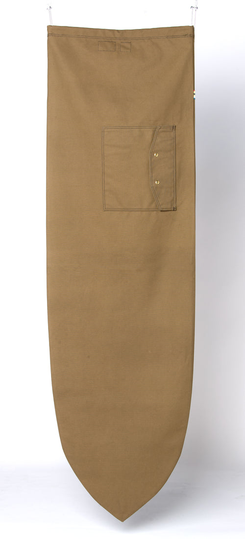 OLA Canvas Bonzer board bag khaki brown - back